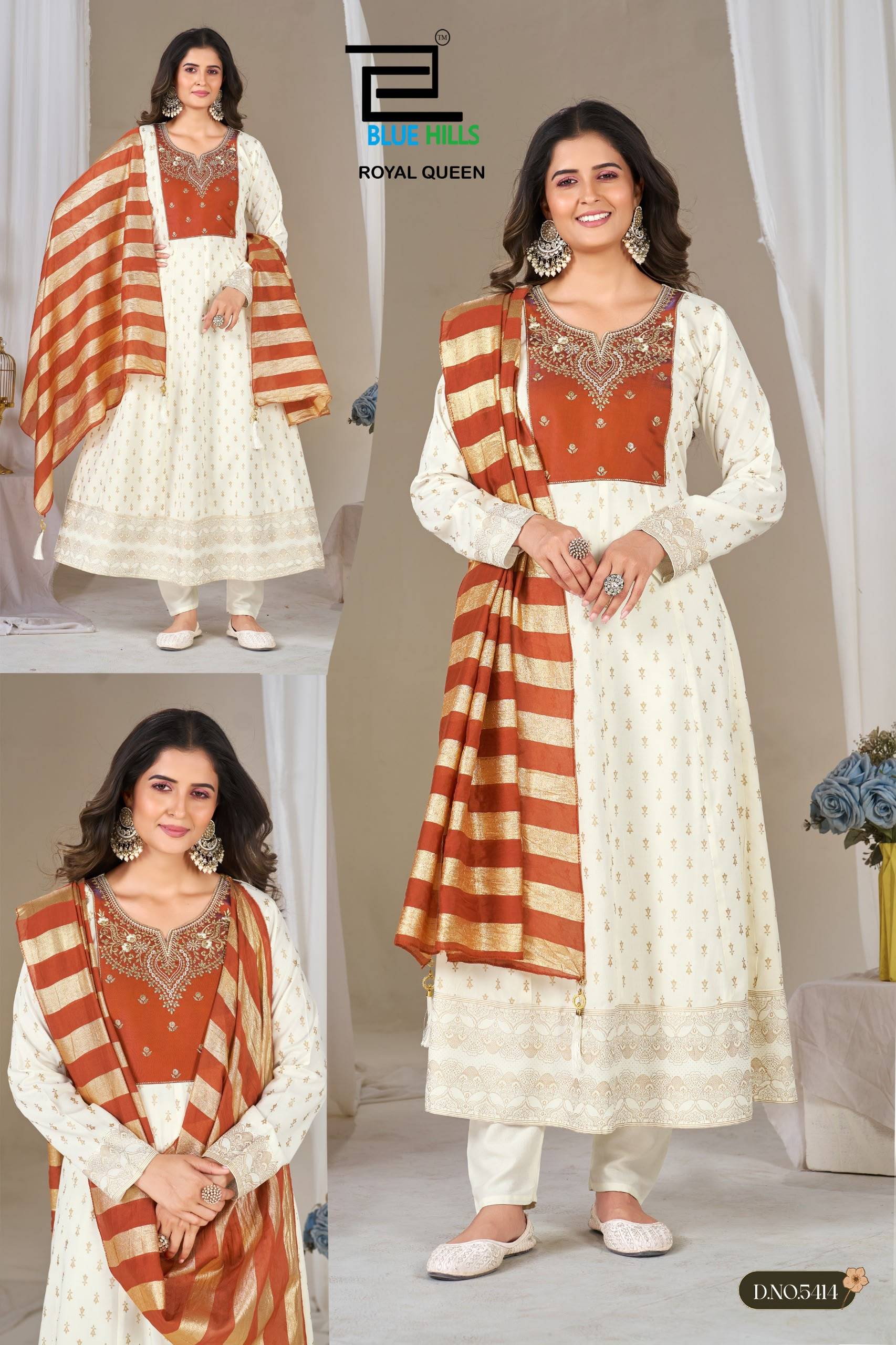 Royal Queen By BLUE HILLS 5409 TO 5414 Series Stylish Beautiful Colourful Rayon Dresses At Wholesale Price